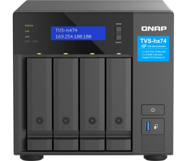 QNAP Serwer NAS TVS-h474-PT-8G Intel Pentium Gold 8G DDR4 - 1113947 - zdjęcie 2